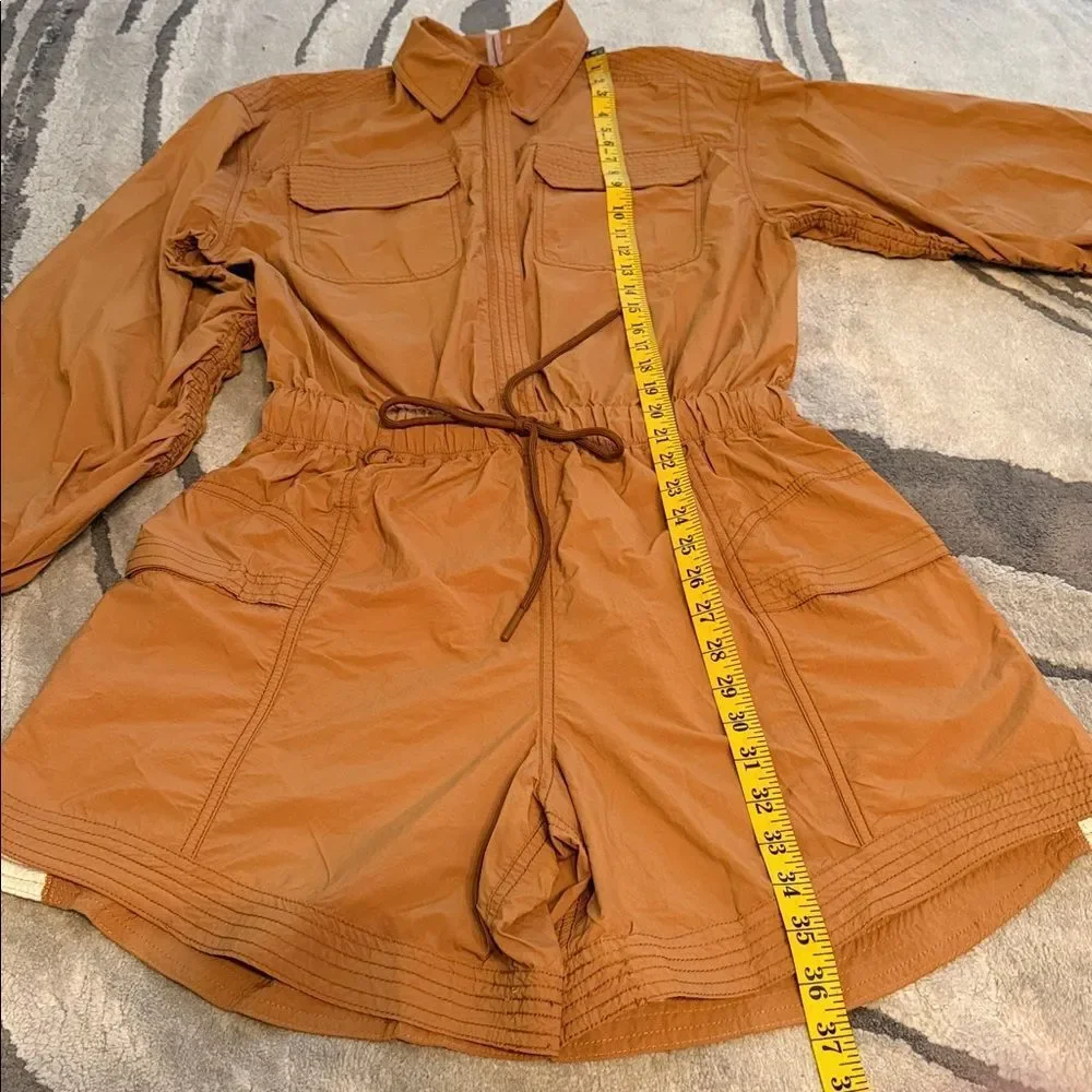 NWOT Free People In The Wild Shortsie Romper Long Sleeve One Piece
